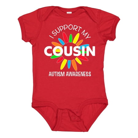 

Inktastic I Support My Cousin Autism Awareness Boys or Girls Baby Bodysuit