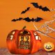 thumbnail image 4 of Luces de noche de calabaza de Halloween Lámpara decorativa Linternas para el hogar Halloween Acción de gracias Fiesta de Halloween Decoración de 13x12cm Baoblaze Lámpara de Halloween, 4 of 8