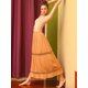 thumbnail image 2 of Falda Maxi Con Encaje y Cintura Elástica Allegra K Vintage Swing A-Line Naranja S, 2 of 6