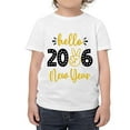 thumbnail image 5 of 2026 Happy New Year T-Shirt 𝓴𝓲𝓭𝓼 White T-Shirt With Gold Glitter Design, Festive Party Tee For New Year Celebration, Casual Holiday Top For 𝓴𝓲𝓭𝓼 130cm, 5 of 7