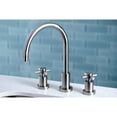 thumbnail image 7 of Kingston Brass KS8726DXLS Widespread Kitchen Faucet, Polished Nickel, 7 of 7