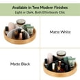 thumbnail image 4 of Rotating Bathroom Organizer with 4 Compartments - Bamboo Base White Finish, 4 of 7