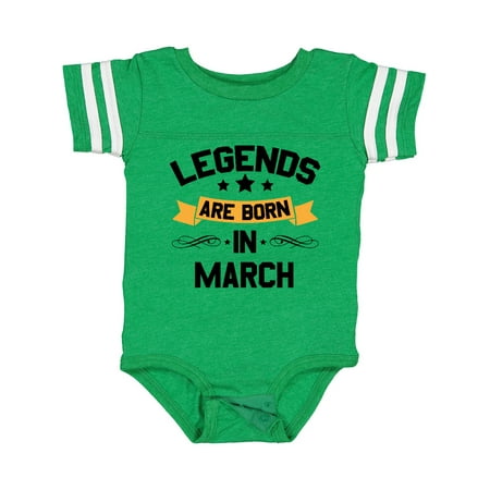 

Inktastic Legends Are Born in March Gift Baby Boy or Baby Girl Bodysuit