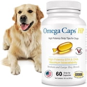 Omega Caps HP Snip Tips for Medium and Large Dogs, High Potency EPA & DHA Fish Oil Supplement, Vet Formulated, Supports Skin, Coat, Joint, and Heart Health, 60 Capsules, Made in USA