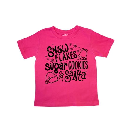 

Inktastic Christmas Snowflakes Sugar Cookies and Santa Gift Toddler Boy or Toddler Girl T-Shirt