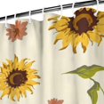 thumbnail image 2 of Ensemble de Rideau de Douche avec Encliquetable, Tournesol Belles Plantes d'Automne (1) Rideaux de Douche Réutilisables Doublure de Douche, Polyester Neutre Esthétique Doublure de Douche, 72x72 Pouces, 2 of 4