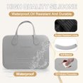 thumbnail image 2 of Stillithou Laptop Bag, 13.3 Inch Waterproof Anti-Scratch Shockproof Silicone laptop tote bag for women, Office Work Travel, Light Grey, 2 of 7