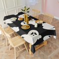 thumbnail image 3 of Black Halloween Ghost Silhouettes Rectangle Tablecloth 60"x102",Waterproof Polyester Rectangle Table Cloth, Wipeable Spillproof Polyester Tablecloth for Dining, Camping, Indoor and Outdoor, 3 of 6