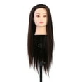 thumbnail image 3 of Cabeza de Maniquí de Pelo Grueso YLSHRF Marrón Oscuro 26 cm 60 cm, 3 of 8