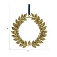 thumbnail image 5 of FRAÎCHE Holiday Gold Leaves Wreath Ornament Set, 3 pack, 5 of 5