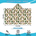 thumbnail image 2 of Beige Buffalo Skull Cactus Pattern Hooded Bath Towel，50"x30" for Ages 3 To 12 Kids, Quick Dry Lightweight Soft Microfiber Hood Beach Towel Cover Up for Kids, 2 of 7