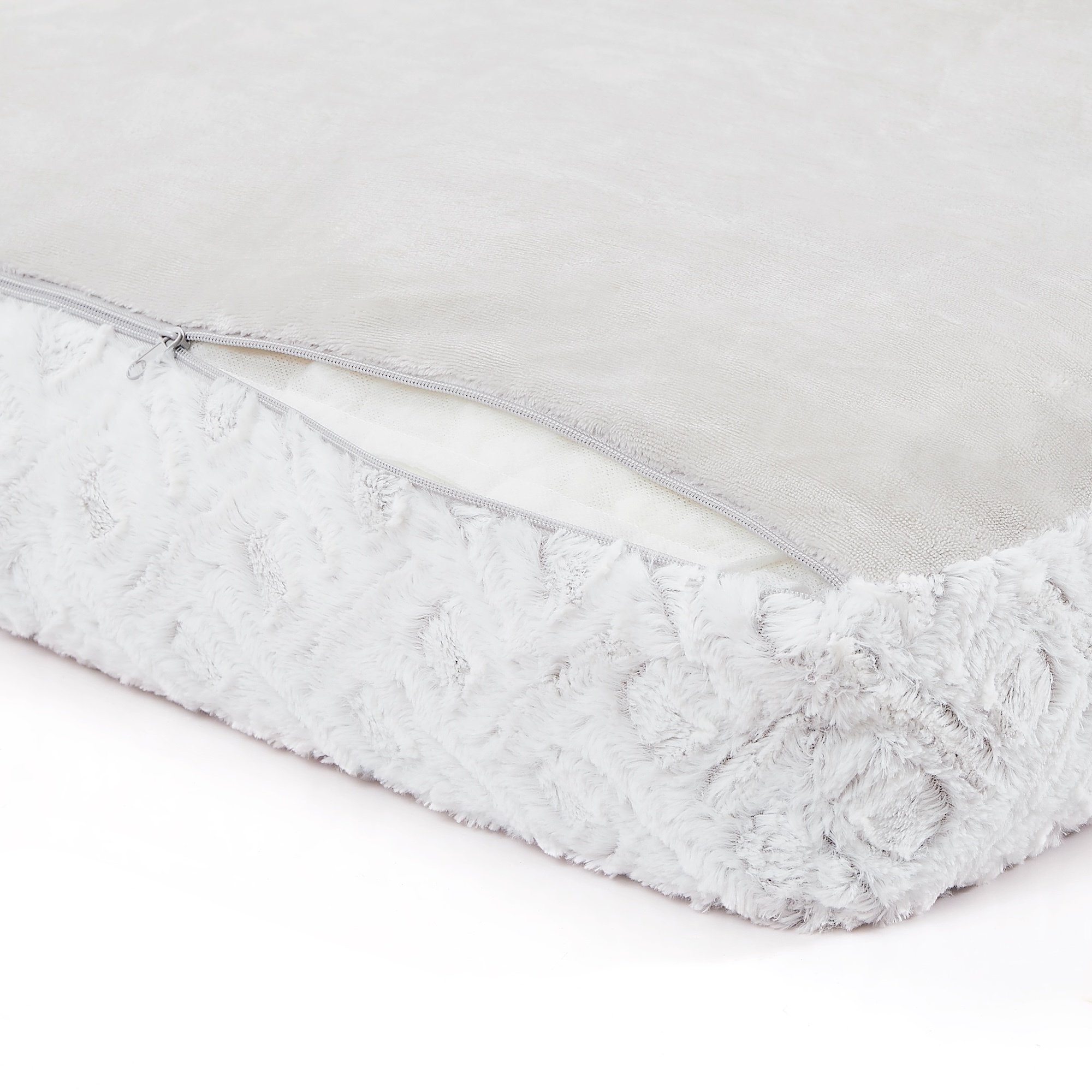 Modern Threads Ultra Plush Orthopedic Memory Foam Pillow Bed for Large Dogs with Supportive Filling, Grey