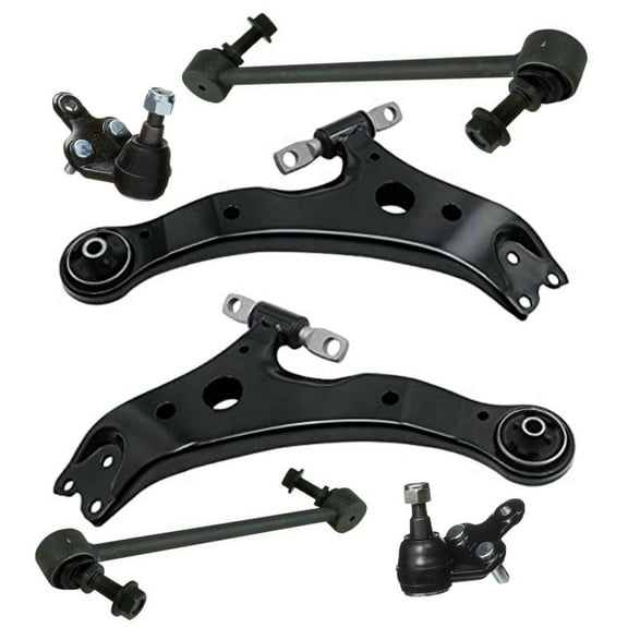 6 Pc Suspension Kit Lower Control Arms Front Sway Bar End Links Lower Ball Joints Fits select: 2002-2006 TOYOTA CAMRY, 2004-2007 TOYOTA HIGHLANDER