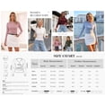thumbnail image 6 of PRETTYGARDEN Womens Long Sleeve Shirts Fall V Neck Cross Wrap Going Out Top Ribbed Ruched Fitted Business Casual Clothes, 6 of 8