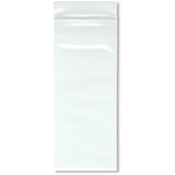 Plymor 3" x 7" (Pack of 100), 4 Mil Heavy Duty Zipper Reclosable Plastic Bags