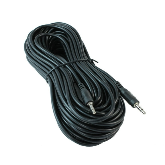 50ft 3.5mm Mini-Stereo TRS Male to Male Speaker/Audio Cable, Black