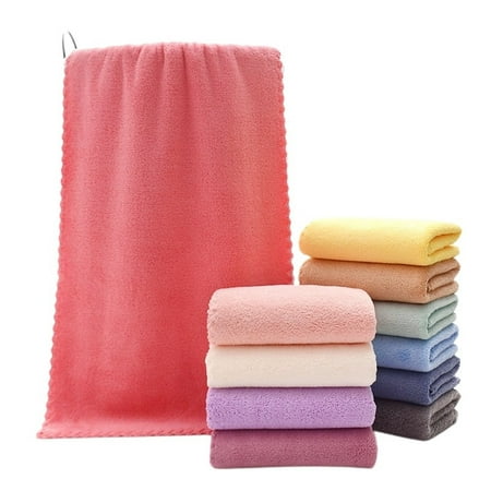 Nkmbld Microfiber Bath Towels Quick Dry Thickened Solid Wash Cloth Highly Absorbent Soft Face Towels for Bathroom Hotels Travel and Kitchen
