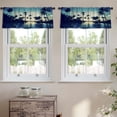 thumbnail image 2 of LALILO Kitchen Curtain Valance Twilight Ocean Tropical Rod Pocket Window Curtain 52"x 18" Set of 2, 2 of 5