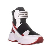 Womens MICHAEL Michael Kors Cosmo High Top Sneakers, Optic White/Scarlet, 8.5 US