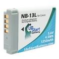 thumbnail image 2 of 2x Pack - Canon NB-13L Battery Replacement - For Canon NB-13L Digital Camera Battery (1250mAh 3.6V Lithium-Ion), 2 of 4