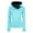 Blue, variant on Dyfzdhu Hoodies for Women Long Sleeve Solid Color Hooded Sweatshirt Sweater Slim Fit Pullover
