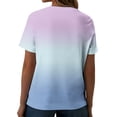 thumbnail image 5 of Raeneomay Tunic Tops for Women Fashion Women Summer Solid V-Neck T-Shirt Short Sleeve Casual Blouse Tops, 5 of 5