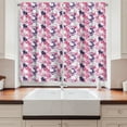 thumbnail image 2 of Ambesonne Abstract Kitchen Curtains, Paint Stains, 55"x39", Pink Purple White, 2 of 3