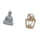 thumbnail image 5 of Estatua de mono,Estatua de Buda Mono para Interiores y Exteriores Budista,Figuras en miniatura meditando para decorar el jardín del hogar,Estatua abstracta,Estatua abstracta para decoración, 5 of 8