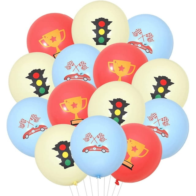 36pcs Racing Car Balloons Vintage Race Car Birthday Party Decorations