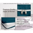 thumbnail image 4 of Microfiber 3 Pcs Zipper Fitted Sheet King Size, Include 1 Zipper Fitted Sheet (78X80) 8 "Inch Deep Pocket With 2 Pillowcase (20X36) Soft and Easy to Put - Teal Color, 4 of 9