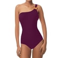 thumbnail image 1 of MKLEKYY Trajes De Baño Mujer Dos Piezas Women Sexy Suspender One Shoulder Hoop Swimsuit Solid Color Swimsuit 89, 1 of 3