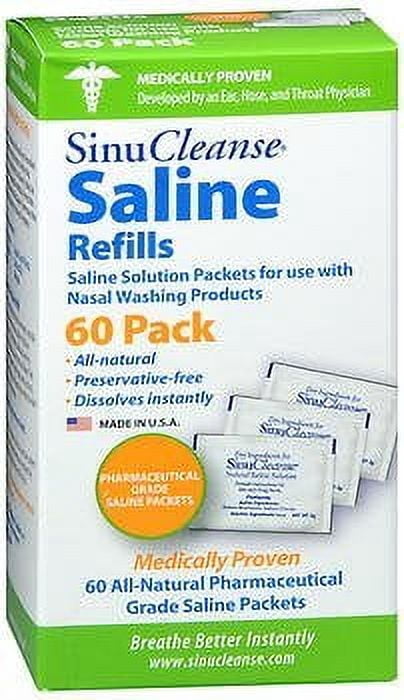 Sinucleanse Refill Packets, For Nasal Symptoms - 60 Ea, 3 Pack