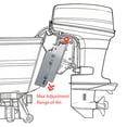 thumbnail image 3 of Winibo 4" Adjustable Outboard Motor Jack Plate, Setback Aluminum Jack Plate for Boat Steering System (JP5400C), 3 of 8