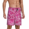 thumbnail image 2 of Logiee shiny with pink heart Print Men's Pajama Shorts with Drawstring & Pockets,Sleep Shorts for Men,Sleepwear Bottoms,Elastic Waistband Loungewear-Small, 2 of 6