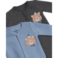 thumbnail image 3 of Duck Duck Goose Newborn Baby Boy's Coveralls - 2 Pack Sleep and Play Quilted Baby Onesies (0-9M), 3 of 7