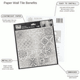 thumbnail image 6 of Main Street Peel & Stick Wallpaper Tiles, Silver Stone Mosaic, 8 in x 8 in, 24 Pack, Self Adhesive Wall Tiles for Kitchen Backsplash and Home Decor, 6 of 9