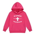 thumbnail image 2 of Girls Hoodies Jesus Letter Print Fall Winter Loose Pullover Hoodie Top Casual Hoodies for Girls Size 10-11Y, 2 of 4