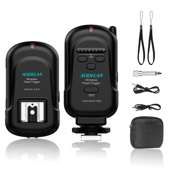 Transmisor y receptor inalámbrico Flash Trigger AODELAN 2.4 GHz