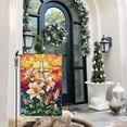 thumbnail image 2 of He Is Risen Stained Glass Style Garden Flag - 12.5x18" Double-Sided Rustic Farmland Burlap Easter Lily Yard Lawn Outdoor Decor, Perfect for Spring, 2 of 5