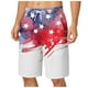 thumbnail image 2 of WILLBEST Pantalones Cortos Cargo para Hombre, Pantalones Cortos de Verano para Hombre, Holgados, con Cordones, con Estampado de Bandera Roja y Azul, Estilo Casual, 2 of 4