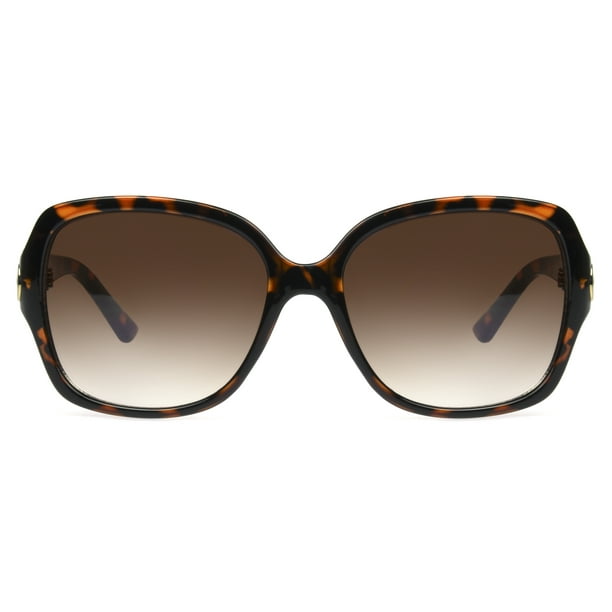 Steve Madden Steve Madden Women's Crystal Tort Square Sunglasses with