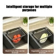 thumbnail image 5 of Kitchen Sink Strainer Drain Basket with 50 Mesh Bags Foldable Steel Food Catcher Garbage Disposal Filter Easy Install Stable Space Saving Countertop Organizer Green Gold, 5 of 5