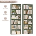 thumbnail image 6 of Homfa 6-Tier Tall Bookshelf Set of 2, 70.9-Inch Green Wooden Bookcases with Open Display Shelves, 6 of 11