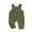 Army Green, variant on Miaouyo 0-24 Months Infant Baby Boys Girls Knitted Overalls Stylish Solid Color Ribbed Trim Square Neck Sleeveless Romper