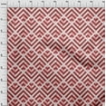 thumbnail image 4 of oneOone Cotton Silk Red Fabric Geometric Craft Projects Decor Fabric Printed By The Yard 42 Inch Wide, 4 of 4