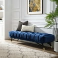 thumbnail image 1 of Modway Banc en Velours de Performance Adept, Bleu Minuit, 1 of 7