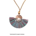 thumbnail image 2 of Aoanydony Female Cloth Necklace with Tassel Portable Pendant Necklaces Jewellery Clothes Ornament Accessory Wedding Daily Working Colorful, 2 of 6
