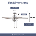 thumbnail image 2 of Prominence Home Marshall 52" Pewter Ceiling Fan, 5 Blade, Pull Chain, 2 of 9