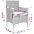thumbnail image 2 of vidaXL 7 Piece Patio Dining Set with Cushions Black, 2 of 10