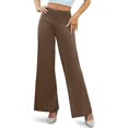thumbnail image 6 of Women's Stretchy Wide Leg Palazzo Lounge Pants Casual Comfy High Waist Palazzo Pants, 6 of 11